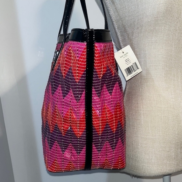 Kate Spade Beverly Breeze Woven Small Coal Tote Bag NWT πHOST PICKπ - Picture 4 of 15